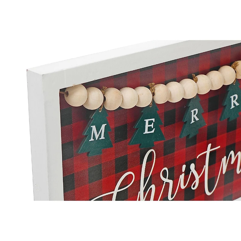 Christmas Framed Merry Christmas Bead Sign