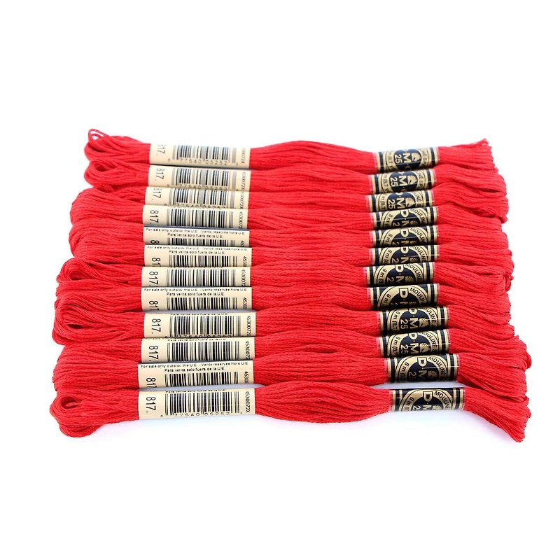 DMC Coton à broder 6 brins 8m rouge