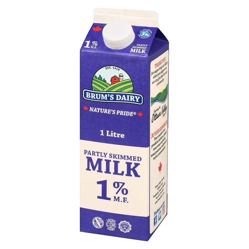 Brum's 1% M.F Partly Skimmed Milk