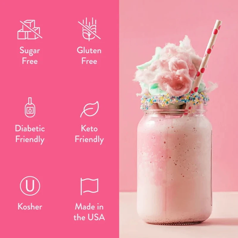 Skinny Mixes Sugar-Free Cotton Candy Syrup: Calorie-Free Delight with 0g Net Carbs