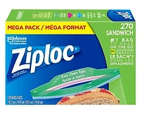 Ziploc® Sandwich Bags with Grip 'n Seal Technology