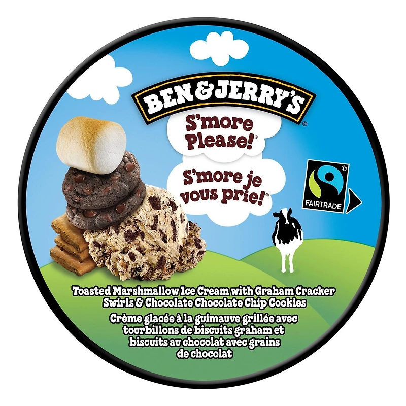 Crème Glacée Ben & Jerry's S'more Je Vous Prie! 473 mL