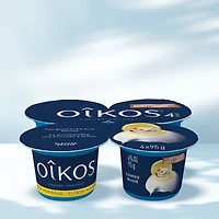 Oikos Extra Creamy Yogurt, Lemon Meringue, Blended, 4% M.F., 4 x 95 g