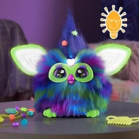 Furby Galaxie, peluche activée par la voix brille dans le noir, jouets interactifs, dès 6 ans
