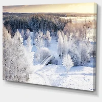 Designart Beau panorama d'hiver Art mural sur toile