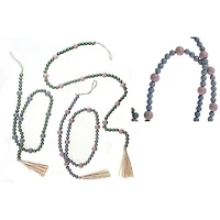 Guirlande De Perles En Bois Double - Lot De 2