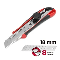 Swiss Tech 18mm Snap-Off Utility Knife, SK5 steel ,18mm