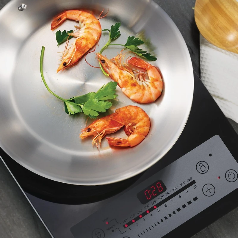 Tramontina Fry Pan Stainless Steel Try-Ply Clad 8-in, 80116/004DS