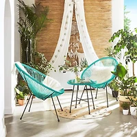 Songmics 3-Piece Acapulco Patio Furniture Set, Green