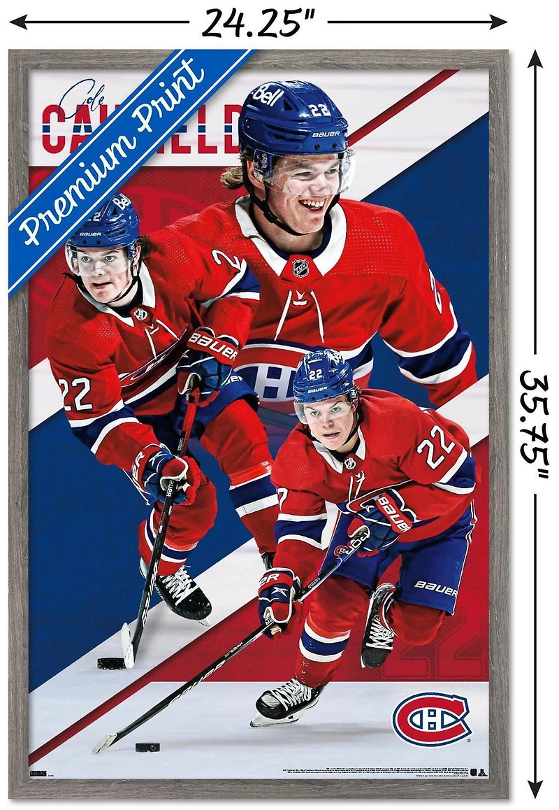NHL Montreal Canadiens - Cole Caufield 22 Wall Poster