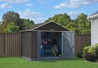 Remise EZEE 10x8 Galvan.,pignon haut,charbon/crème