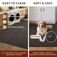 Tapis Elion Lavable A la Machine Contemporain/Moderne pour Salon, Chambre, Salle Manger, Entrée, Couloir et Plus Encore.