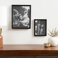 Cadre à photos noir tressé Saltana de 20,3 cm x 25,4 cm pour table SALTANA 8X10 BLK - FRENCH