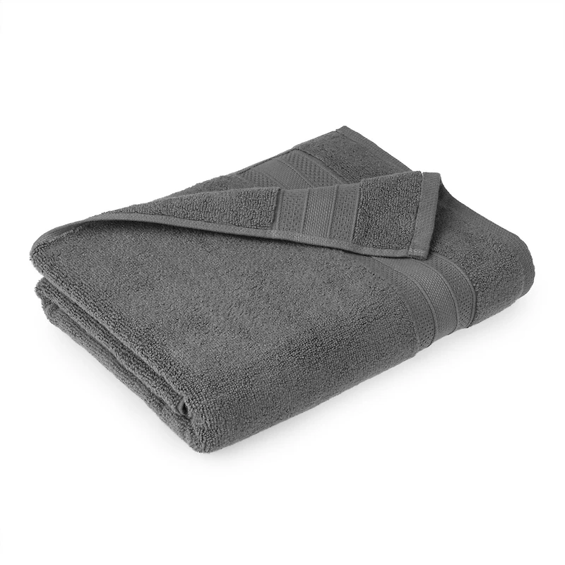 hometrends Solid Bath Towel 6-Piece Set, Charcoal