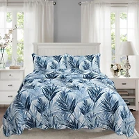 Marina Decoration Rich Printed Embossed Pinsonic Coverlet Bedspread Ultra Soft Bedding Summer Quilt Set with Shams