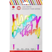 Figurine gâteau arc-en-ciel bonne fête