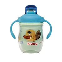Nûby™ 2-en-1 Gobelet en Plastique Isolé pour Tout-Petit avec Bec & Paille Pondérée 360˚