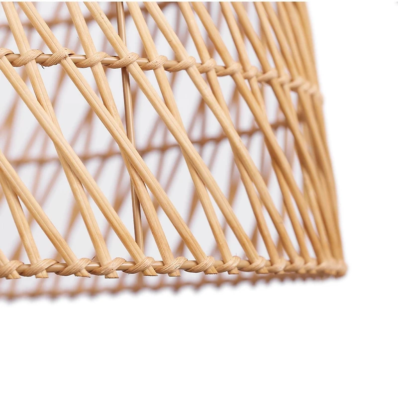 Galen 2-Light Chandelier with Natural Bamboo and Rattan Shade