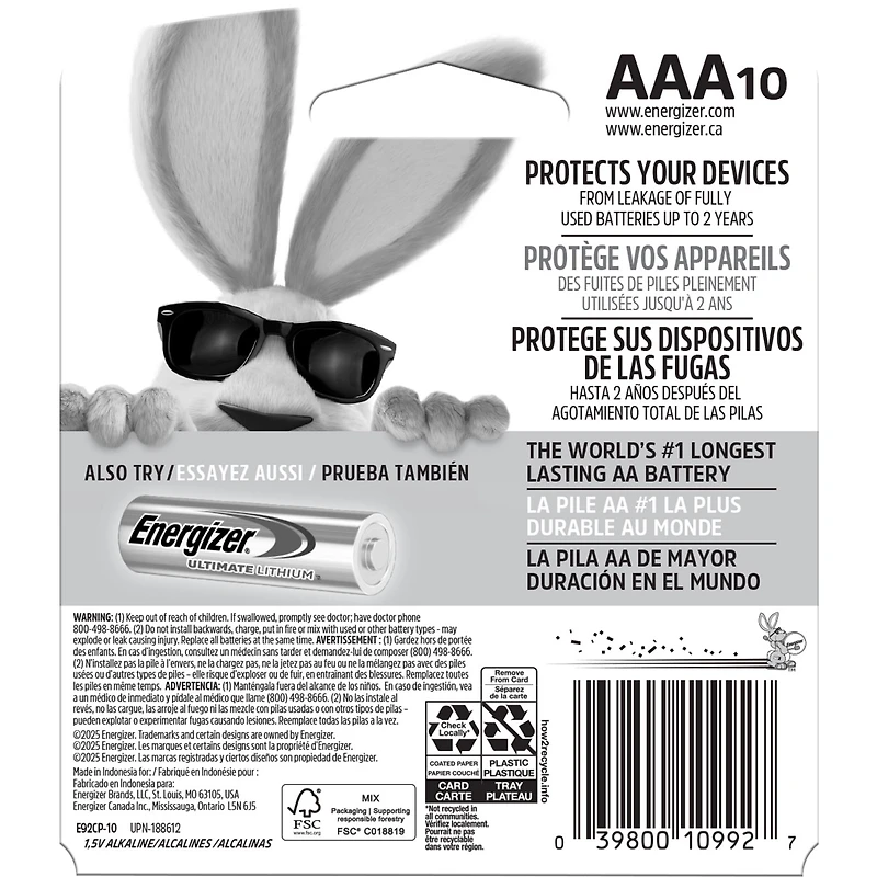 Energizer MAX AAA Batteries (10 Pack), Triple A Alkaline Batteries, Pack of 10 batteries