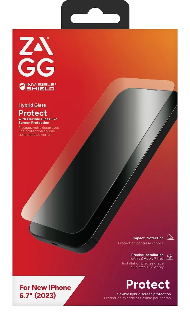 Verre hybride AM InvisibleShield ZAGG pour iPhone 15 Plus