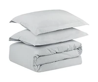 Swift Home Ensemble de housse de couette uni prélavé 100 % coton