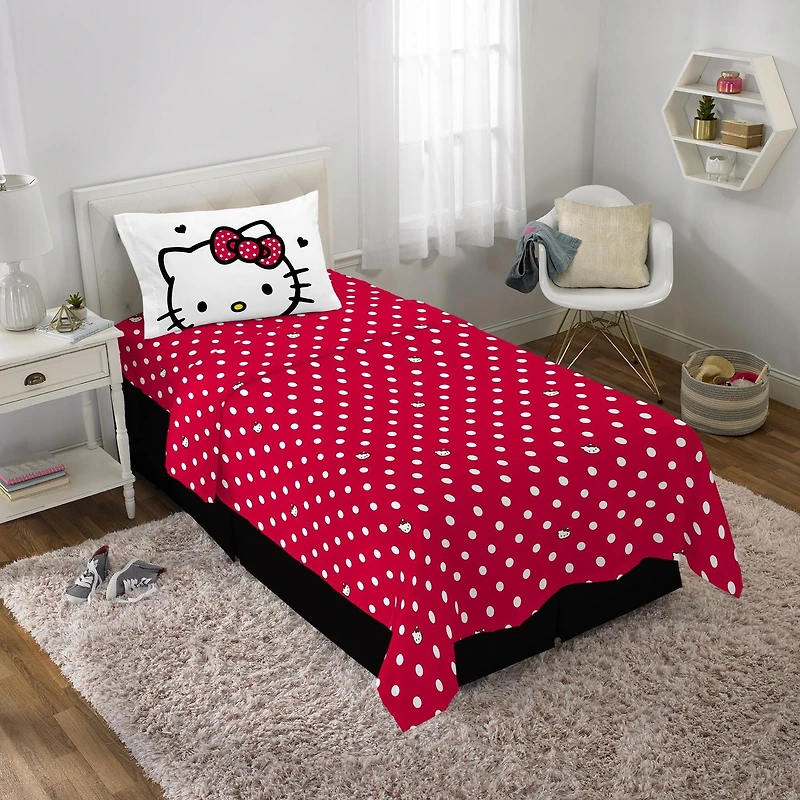 Hello Kitty " Big Bow Energy" Twin Sheet Set