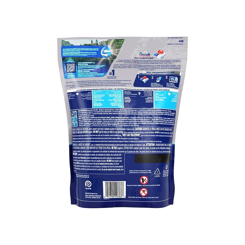 Finish Dishwasher Detergent, Quantum Max, Fresh, Mega Value Pack, 80 Tablets, Shine and Glass Protect, Dishwasher Detergent