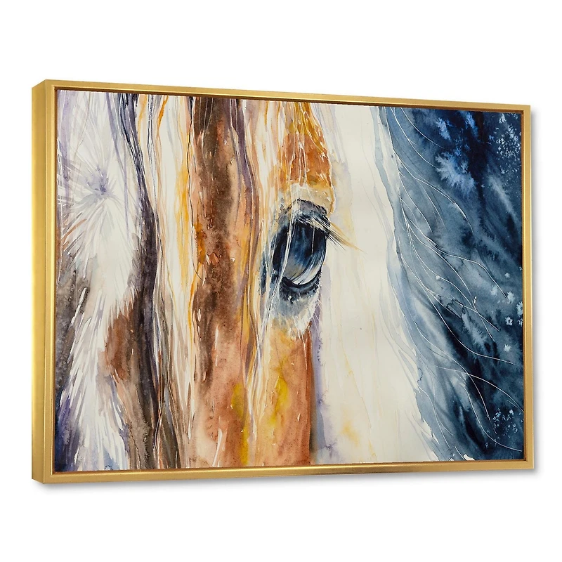 Designart Plan d'un beau Horses Eye I ART MURAL À CADRE FLOTTÉ