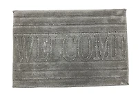 Naples Collection Microfiber Bathmat – 20 Inch x 30 Inch, Grey, Soft and Absorbent Bathroom Rug