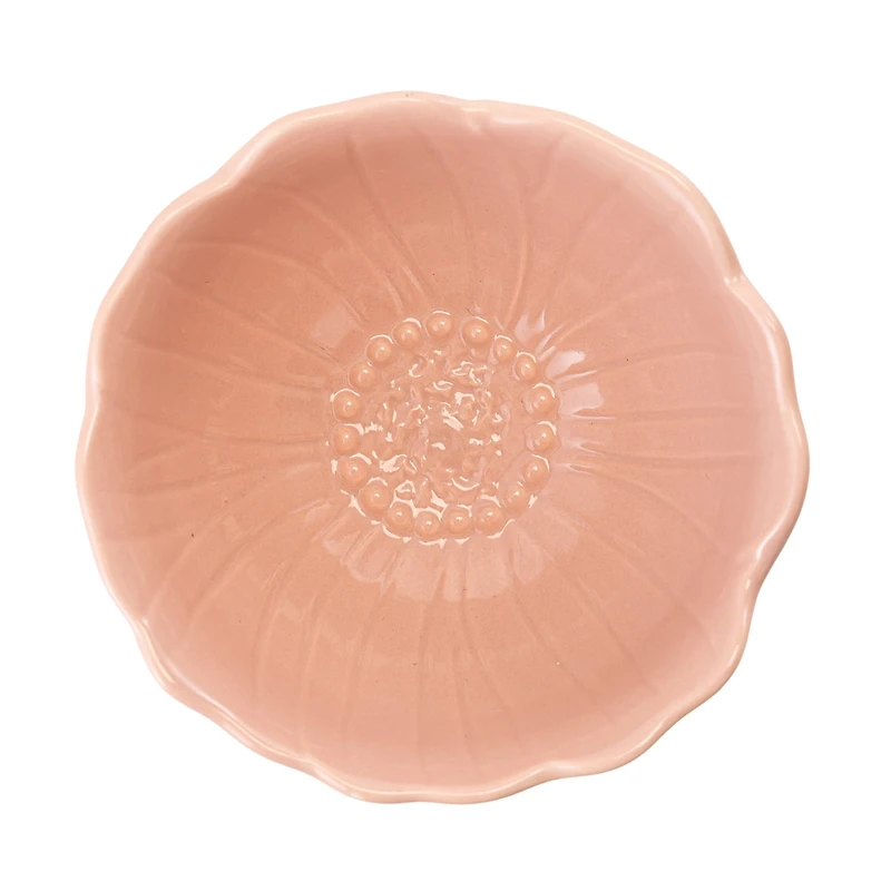 Way to Celebrate Easter Pink Floral Ceramic Mini Bowl, 4.41inch x 4.41inch x 2.44inch, 1 piece