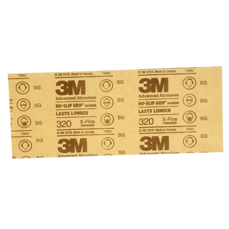 3M™ SandBlaster™ Advanced Sanding Sanding Sheets 11320-G-6, with NO-SLIP GRIP, 320 Grit