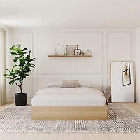 Lit rangement 3 tiroirs Nordik de Nexera, fini Érable naturel