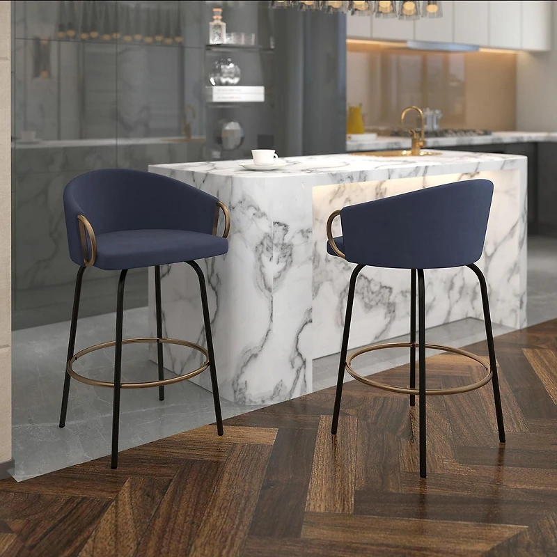 Set of 2 Contemporary Counter Stool