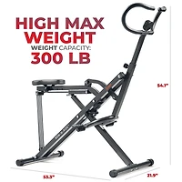 Sunny Health & Fitness Row-N-Ride® Plus Assisted Squat Machine - NO. 077PLUS