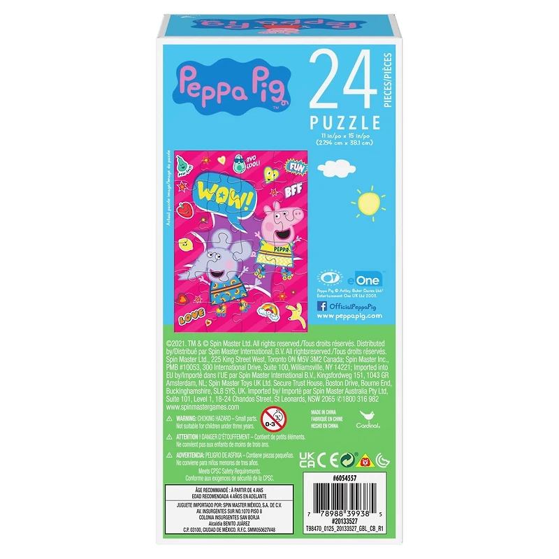 Peppa Pig 24-Piece Jigsaw Puzzle, for Families and Kids Ages 4 and up