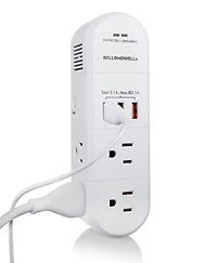 Bell + Howell Swivel Power with Surge Protection, 6 Power Outlets, 3 USB Ports, and Swivel Rotation, Power charging station