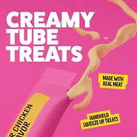 BONKERS™ Licky Tubes™, gâteries crémeuses pour chat à saveur de poulet, 4 tubes Emballage de 4 gâteries à saveur de poulet