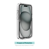 Étui robuste avec enveloppe rigide et pince rotative de Onn. pour iPhone 16e/15 /14 / 13 Antimicrobien, protection contre les chutes 6,4 m