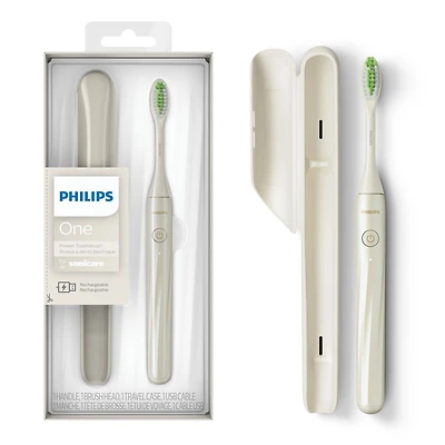 Philips One by Sonicare Rechargeable Toothbrush, White, HY1200