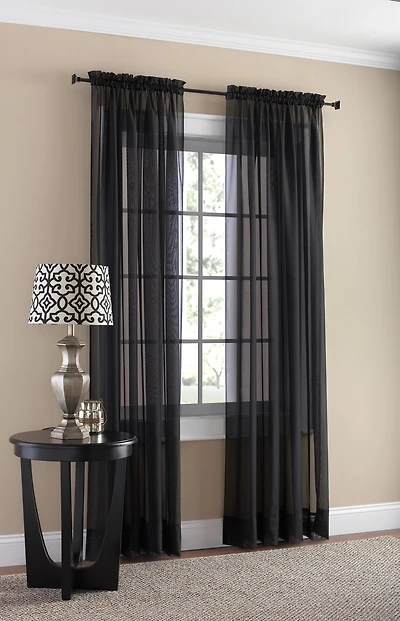 SUN TEXTILE VOILE ROD POCKET CURTAIN