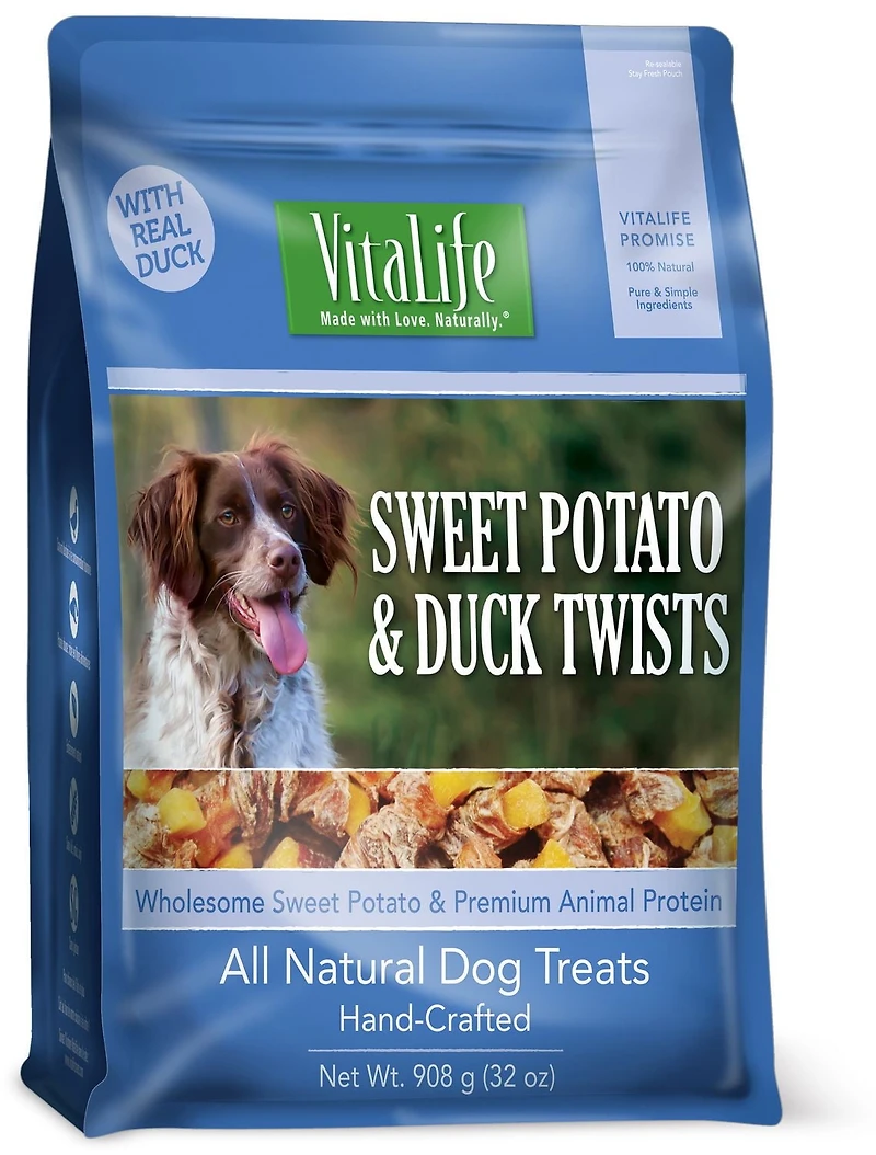 VitaLife Sweet Potato & Duck Twists All Natural Dog Treats