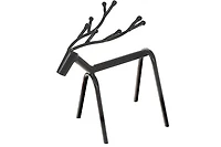 Black Metal Standing Deer Berry Antlers