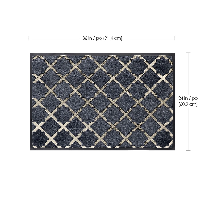 Mainstays Denim Malin Discovery Tufted Scrape Surface Doormat, 2' x 3'