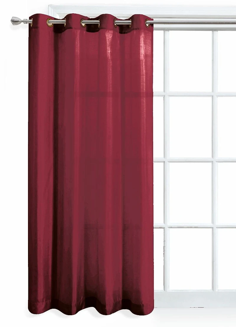Panneau de fenêtre Mainstays en similisoie rouge