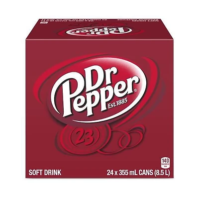 Dr Pepper Soft Drink  24 x 355 mL Cube, Cans, 24x355mL