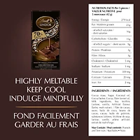 Chocolat noir LINDOR à 70 % de cacao de Lindt – Barre (100 g) Tablette/Barre 100g