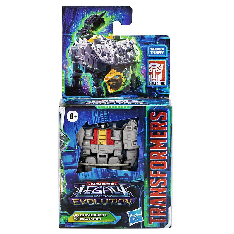 Transformers Generations Legacy Evolution, figurine Dinobot Scarr à conversion de 8,5 cm, classe Origine, pour filles et garçons, à partir de 8 ans