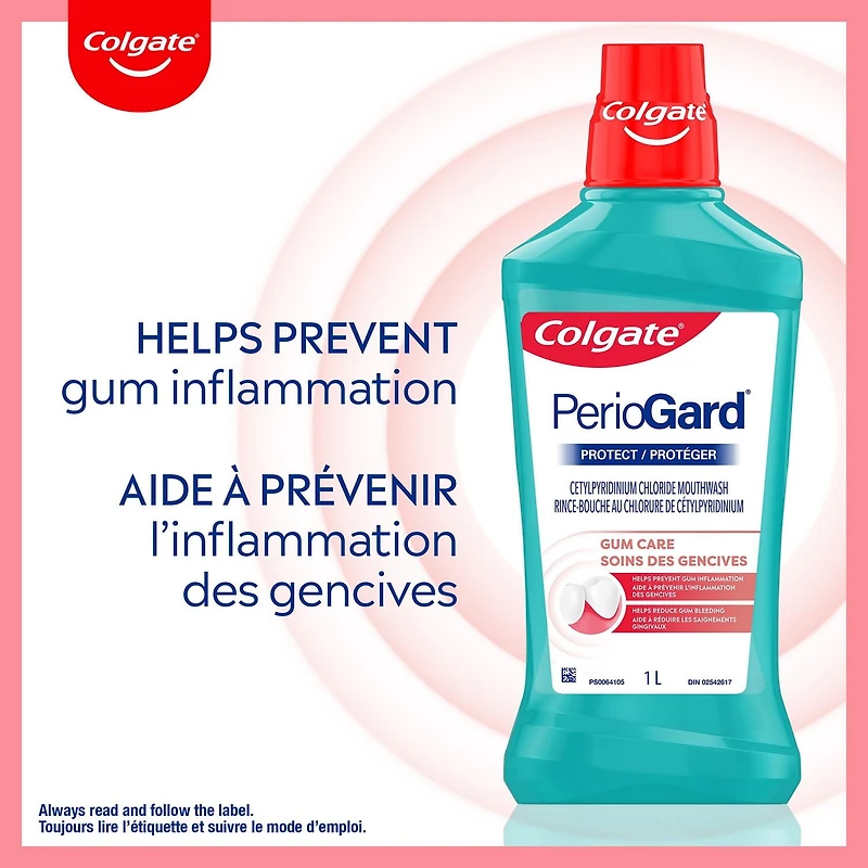 Colgate PerioGard Protect Gum Mouthwash, 1L, PerioGard Gum Care Mouthwash