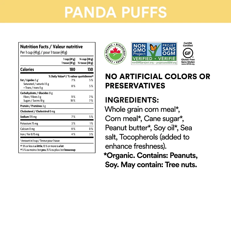 Nature's Path Envirokidz Gluten Free Panda Puffs Organic Cereal, Envirokidz Panda Puffs