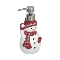 Pompe à savon en céramique bonhomme de neige holidaytime